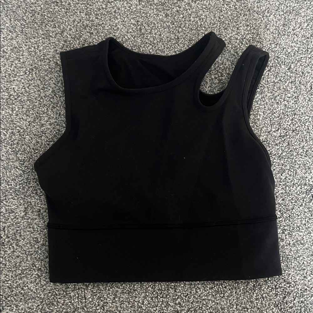 Lululemon Black Sleeveless Women's Cropped Tank Top